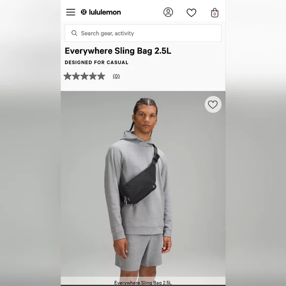 Lululemon Everywhere Sling Belt Bag Fanny Pack 2.5L Brown Earth - Picture 7 of 8